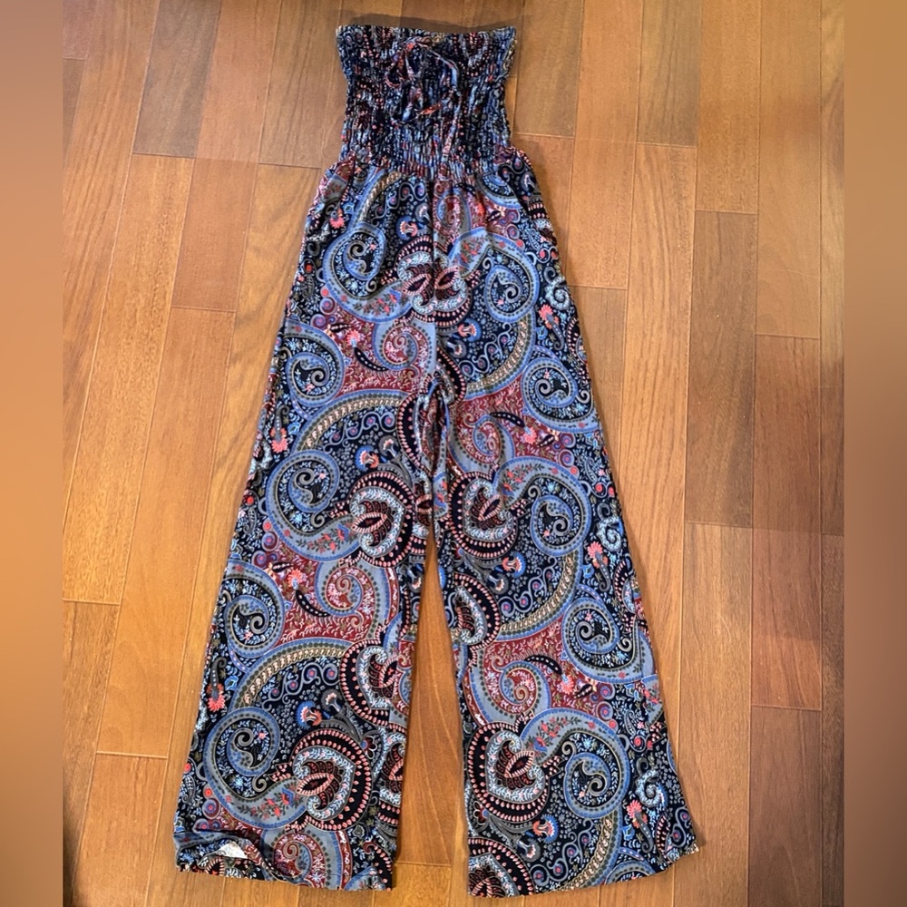 Peachy Girl Paisley Jumpsuit